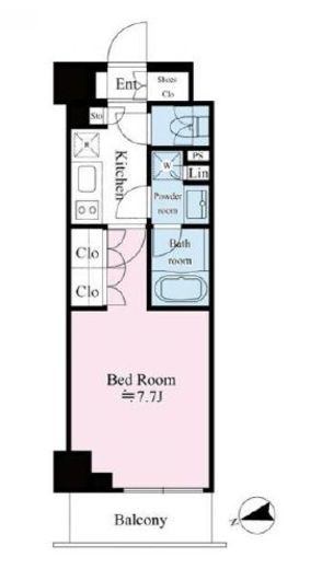 リテラス馬込　210号室　間取り