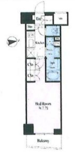 リテラス馬込　702号室　間取り