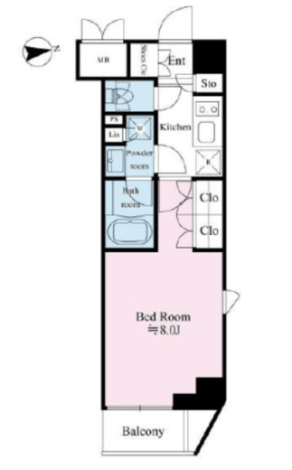 リテラス馬込　705号室　間取り