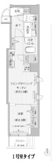 クリスタルパレス蒲西　401号室　間取り