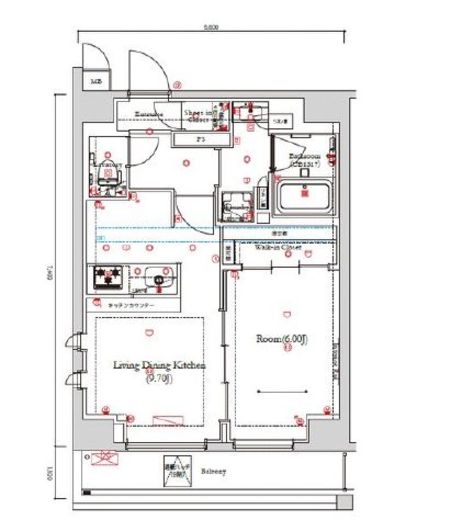 ガリシア武蔵小山　902号室　間取り