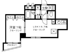 KDXレジデンス日本橋浜町　1002号室　間取り