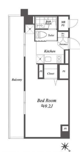 ブルーノコート蒲田　710号室　間取り