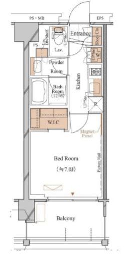ブランシエスタ久が原　406号室　間取り