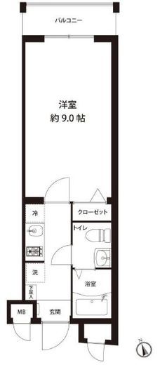 レオーネ馬込　104号室　間取り