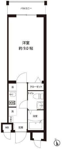 レオーネ馬込　105号室　間取り