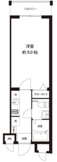 レオーネ馬込　406号室　間取り