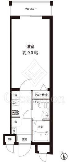 レオーネ馬込　407号室　間取り