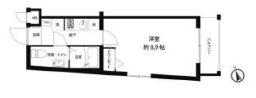 レオーネ馬込　410号室　間取り