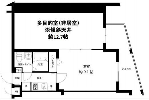 レオーネ馬込　413号室　間取り