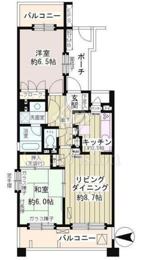 大森パークホームズベイサイドコート　301号室　間取り