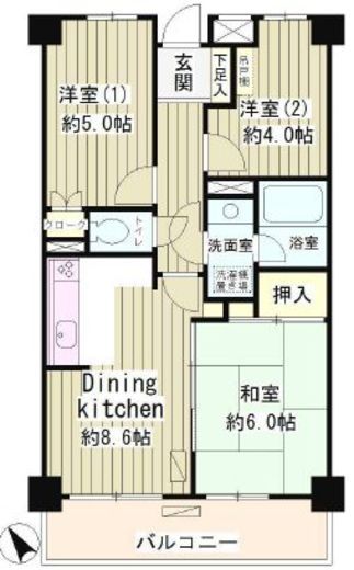 ジョイム奥沢　203号室　間取り