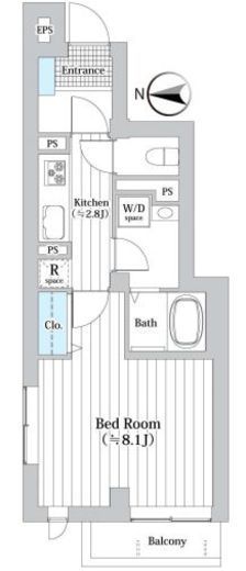 Clarice都立大学　302号室　間取り