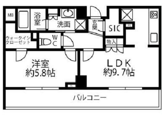 レグノ・スイート三軒茶屋　703号室　間取り