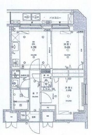 東京蒲田スクエアタワー　1804号室　間取り