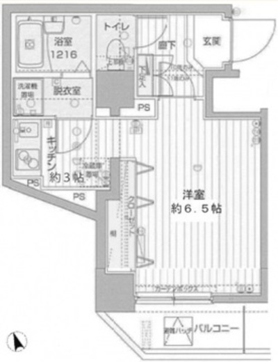 フォレシティ六本木　1101号室　間取り
