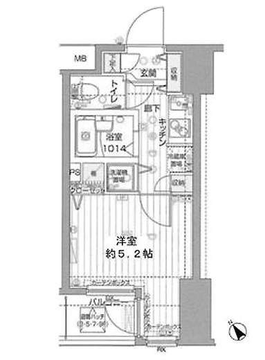 フォレシティ六本木　804号室　間取り