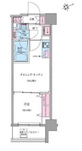 クレヴィアリグゼ世田谷松陰神社前　706号室　間取り