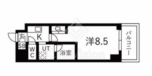 La Douceur蒲田 (ラドゥセール蒲田)　402号室　間取り