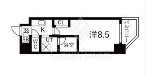 La Douceur蒲田 (ラドゥセール蒲田)　601号室　間取り