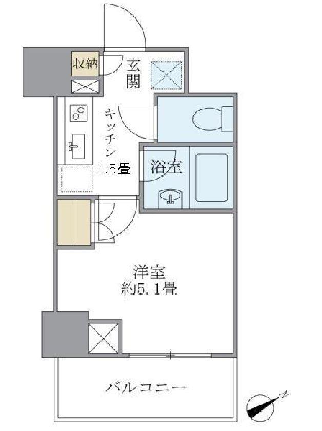 ブリリア日本橋茅場町　505号室　間取り