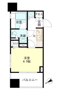 ブリリア日本橋茅場町　610号室　間取り