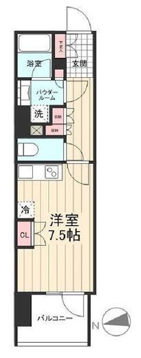 デュオステージ蒲田　509号室　間取り