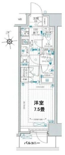 デュオステージ蒲田　907号室　間取り