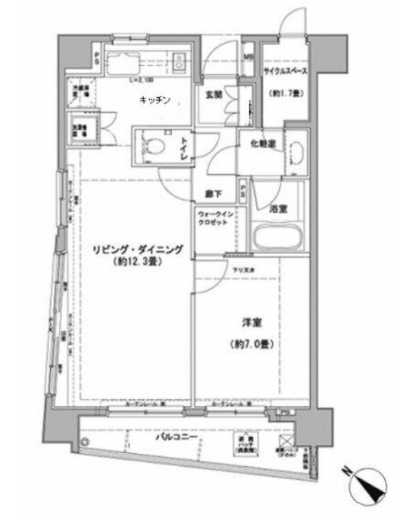 クレジデンス日本橋浜町　301号室　間取り