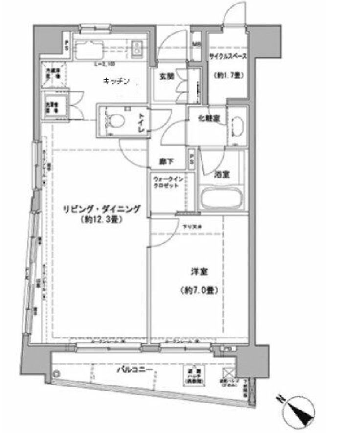 クレジデンス日本橋浜町　901号室　間取り