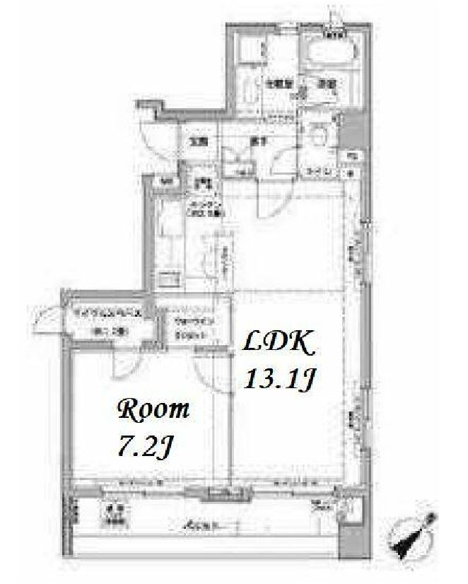 クレジデンス日本橋浜町　703号室　間取り