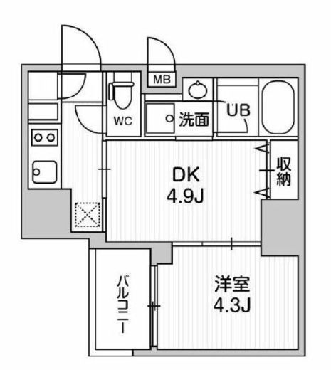 シーフォルム大井町2　1003号室　間取り