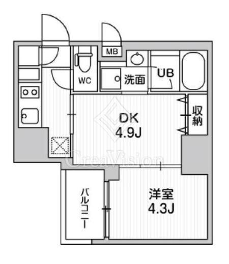 シーフォルム大井町2　1302号室　間取り