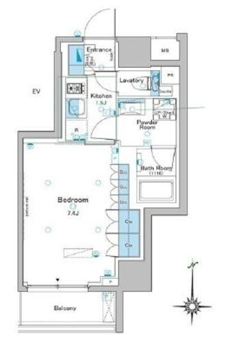 ルフォンプログレ大森西　704号室　間取り