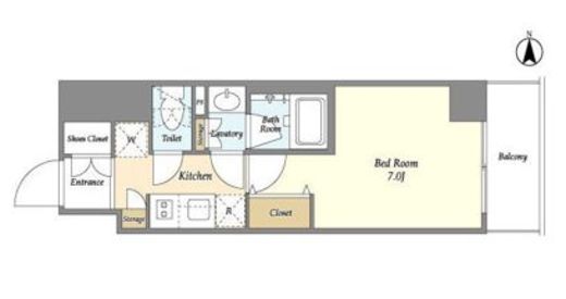 リージア下北沢　102号室　間取り