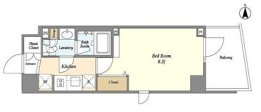 リージア下北沢　301号室　間取り