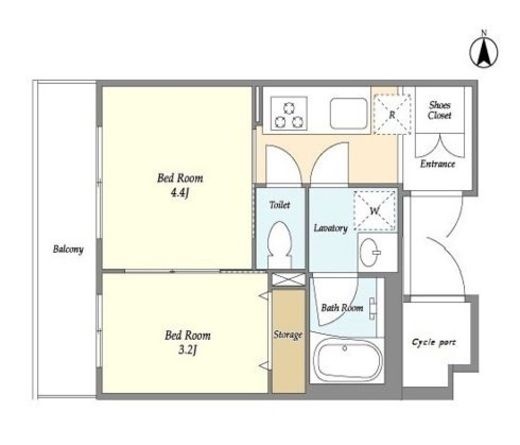 ドゥーエ大鳥居WEST　309号室　間取り