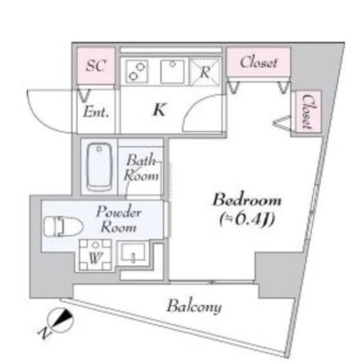 ロイジェント世田谷野沢　401号室　間取り
