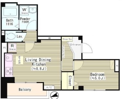 コリンシア　202号室　間取り