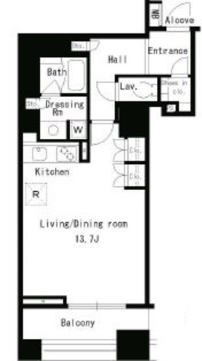 パークアクシス日本橋ステージ　512号室　間取り