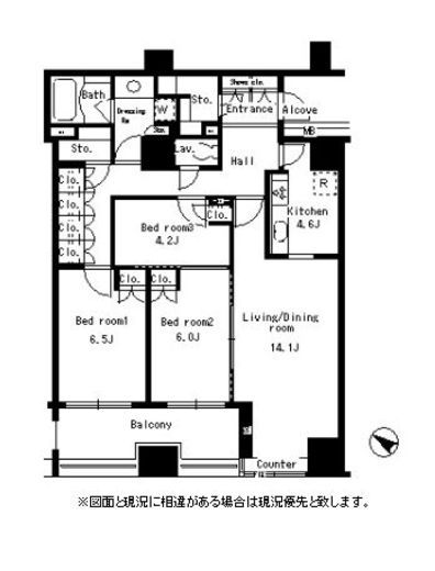 パークアクシス日本橋ステージ　902号室　間取り