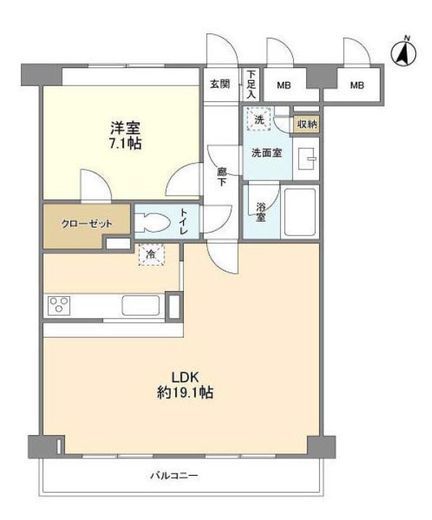 グランハイツ南雪谷　122号室　間取り