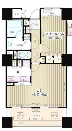 エンブレムコート明石町　1503号室　間取り