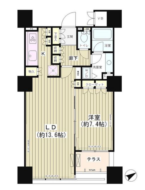 エンブレムコート明石町　404号室　間取り