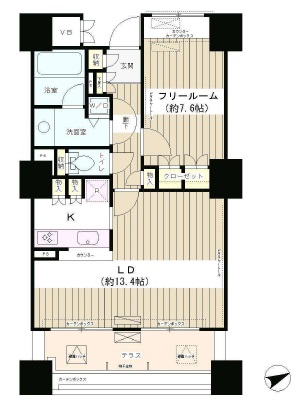 エンブレムコート明石町　403号室　間取り