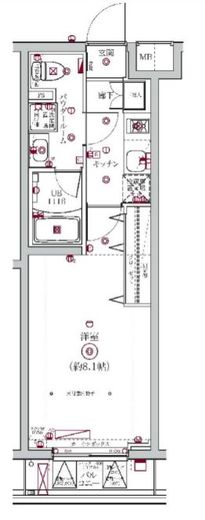 メディフィス大森町　410号室　間取り