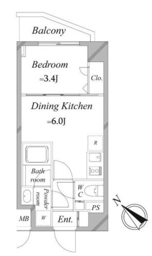 レジディア下丸子プレイス　405号室　間取り