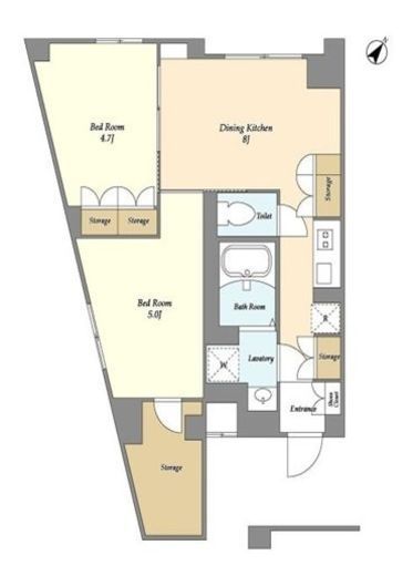 ジニア不動前　402号室　間取り