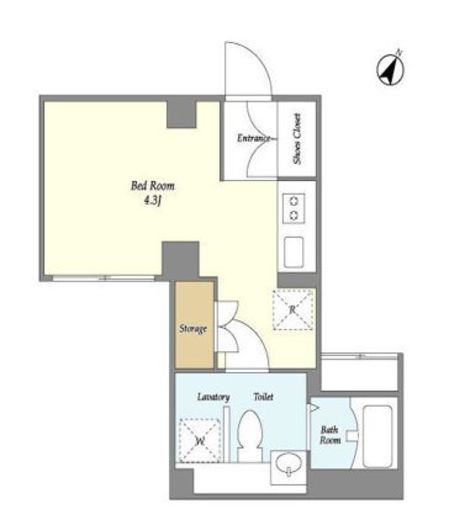 ジニア不動前　512号室　間取り