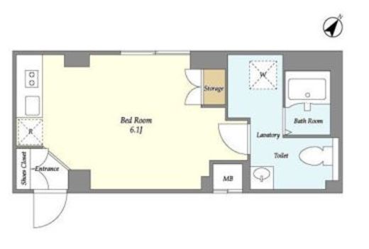 ジニア不動前　603号室　間取り